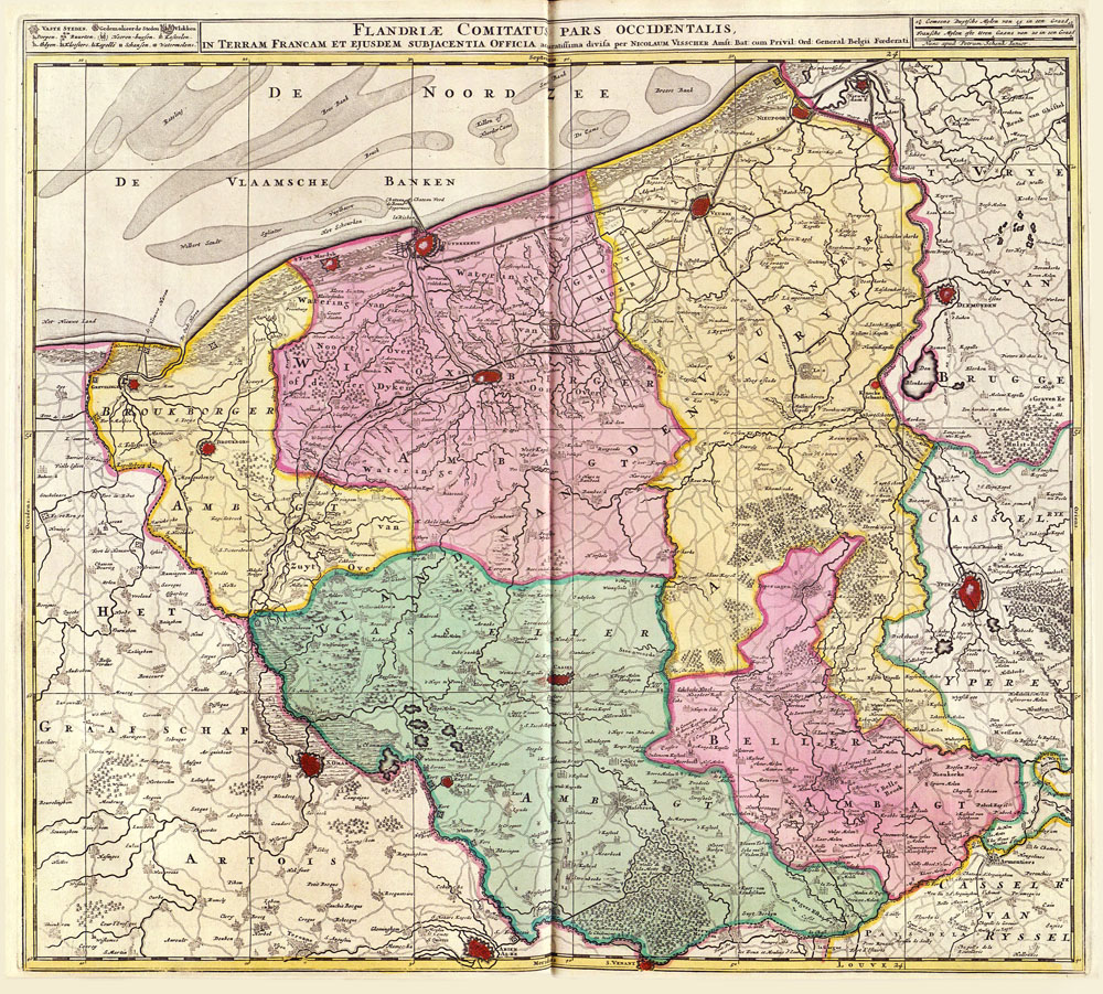 Flandria Comitatus 1695 Visscher